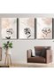 Abstract Flower 3 Piece Canvas - Canvas Painting