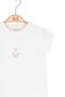 Baby Girl Leaf Tshirt 1-4 Years Old Ecru-Dried Rose - 2