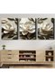 Textured Appearance White Flower 3 Piece Canvas - Canvas Painting