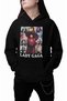 Unisex Illustrated Lady Gaga Printed Hooded Sweatshirt, Oversized Music Themed Hoodie