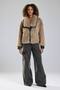 Women's Fur Collar Sleeves Leather Detailed Premium Quality Design Coat Jacket - 6