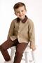 Woven Jacket Canvas Waist Elasticized Boys' Double Set - 4