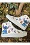 Girls' Stitch Printed Casual Sneakers – Cute Character Pattern