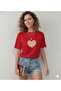 Heart Daisy Printed Women's T-Shirt - 2