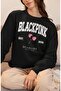 سويت شيرت بدون قلنسوة للجنسين قصة فضفاضة Blackpink Est 2016 Ense مطبوع - 3