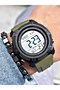 Green Color Original Digital Stopwatch Calendar Led Light Guaranteed Men's Wristwatch + Bracelet - 4