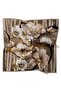 Striped Floral Pattern Sparkling Crystal Scarf - 2