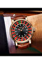Lige Roulette Special Edition - Luxury Rose Gold Leather Strap Men's Wristwatch Roulette Watch - 3