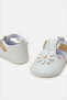 Baby White Flower Patch Pram Shoe - 3