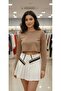 Premium Quality Za.Ra Model Mini Shorts Skirt with Pleated Belt and Six Shorts Underneath
