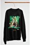 Unisex Oversized Starwars Yoda Printed Hoodless Crew Neck Sweatshirt - 2