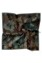 Large Striped Floral Pattern Sparkly Crystal Scarf - 2