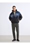 Xside Black Comfortable Fit Stand Collar Men's Jacket - 2