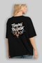 Gym, Sports, Fitness 95 Back Printed Black Oversize T-Shirt Men's Women's Cotton Crew Neck T-Shirt - 4