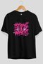 Gym, Sports, Fitness 2 Front Printed Black Oversize T-Shirt Men Women Cotton Crew Neck T-Shirt - 2