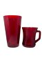 Red Amber Special Color Rare Handmade Cup Set - 5