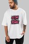 Gym, Sports, Fitness 97 Pre-Printed White Oversized T-Shirt Men's Women's Cotton Crew Neck T-Shirt - 7
