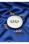 Silver Silver Color Ball Detailed Steel Hoop Earrings – Non-Tarnish Trend Design Women's Earrings - 5