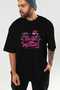 Gym, Sports, Fitness 16 Pre-Printed Black Oversize T-Shirt Men's Women's Cotton Crew Neck T-Shirt - 7