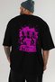 Gym, Sports, Fitness 34 Back Printed Black Oversize T-Shirt Men's Women's Cotton Crew Neck T-Shirt - 6