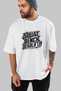 Gym, Sports, Fitness 75 Pre-Printed White Oversized T-Shirt Men's Women's Cotton Crew Neck T-Shirt - 7