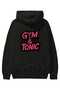 Gym, Sports, Fitness 97 Black Hoodie with Back Print Oversize Hooded Sweatshirt Men Women - 2