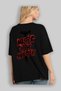 Gym, Sports, Fitness 82 Back Printed Black Oversize T-Shirt Men's Women's Cotton Crew Neck T-Shirt - 4