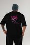 Gym, Sports, Fitness 48 Back Printed Black Oversize T-Shirt Men's Women's Cotton Crew Neck T-Shirt