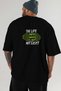 Gym, Sports, Fitness 4 Back Printed Black Oversize T-Shirt Men's Women's Cotton Crew Neck T-Shirt - 6