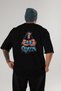 Gym, Sports, Fitness 62 Back Printed Black Oversize T-Shirt Men's Women's Cotton Crew Neck T-Shirt