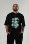 Gym, Sports, Fitness 20 Pre-Printed Black Oversize T-Shirt Men Women Cotton Crew Neck T-Shirt - 6