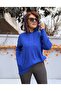 Women's Hooded Knitwear Cobalt Blue