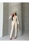 Double Breasted Blazer Suit with Buckle Buttons - 4