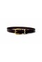100% Genuine Leather Antique Buckle Bitter Brown Women's Belt