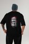 Gym, Sports, Fitness 47 Back Printed Black Oversize T-Shirt Men's Women's Cotton Crew Neck T-Shirt