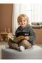 Boy's Hooded Half-Zip Design Plush Sweat - 4