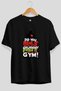 Gym, Sports, Fitness 50 Pre-Printed Black Oversize T-Shirt Men Women Cotton Crew Neck T-Shirt - 2