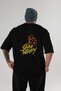 Gym, Sports, Fitness 44 Back Printed Black Oversize T-Shirt Men's Women's Cotton Crew Neck T-Shirt