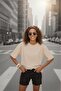 Mily Women's Oversized Basic Crew Neck Cotton T-Shirt Relaxed Fit Unisex Couple Outfit