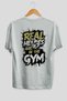 Gym, Sports, Fitness 6 Back Printed White Oversize T-Shirt Men's Women's Cotton Crew Neck T-Shirt - 2
