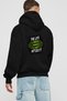 Gym, Sports, Fitness 4 Back Printed Black Hoodie Oversize Hooded Sweatshirt Men Women