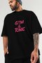 Gym, Sports, Fitness 97 Pre-Printed Black Oversize T-Shirt Men's Women's Cotton Crew Neck T-Shirt - 3