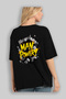 Gym, Sports, Fitness 8 Back Printed Black Oversize T-Shirt Men's Women's Cotton Crew Neck T-Shirt - 4