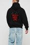 Gym, Sports, Fitness 57 Black Hoodie with Back Print Oversize Hooded Sweatshirt Men Women - 3