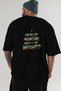 Gym, Sports, Fitness 49 Back Printed Black Oversize T-Shirt Men's Women's Cotton Crew Neck T-Shirt - 6