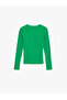 Cotton Slim Fit Camisole Long Sleeve Crew Neck T-Shirt - 4