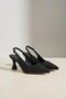 Women's Emma Black Satin Stone 7 cm Thin Heeled Shoes & Stileto - 5