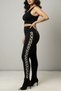 New Season Women's High Waist Side Stripe Leopard Detailed Diving Tights