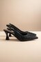 Women's Emma Black Satin Stone 7 cm Thin Heeled Shoes & Stileto - 2