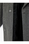 Long Sleeve Pocketed Belted Buttoned Long Melton Coat - 4